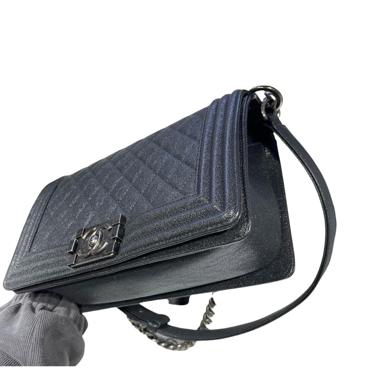 Le Boy Old Medium Caviar Dark Grey RHW