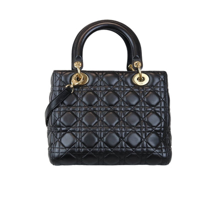 Lady Dior Medium Black GHW