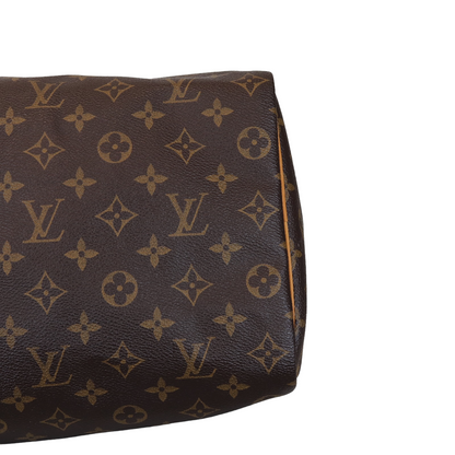 Louis-Vuitton Monogram Speedy 35 Brown GHW
