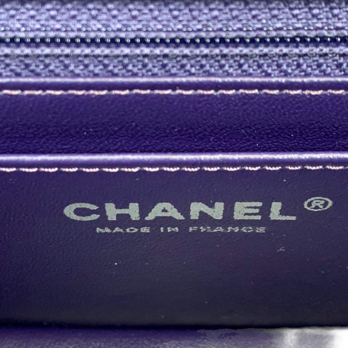 Rectangle Mini Lambskin Purple SHW