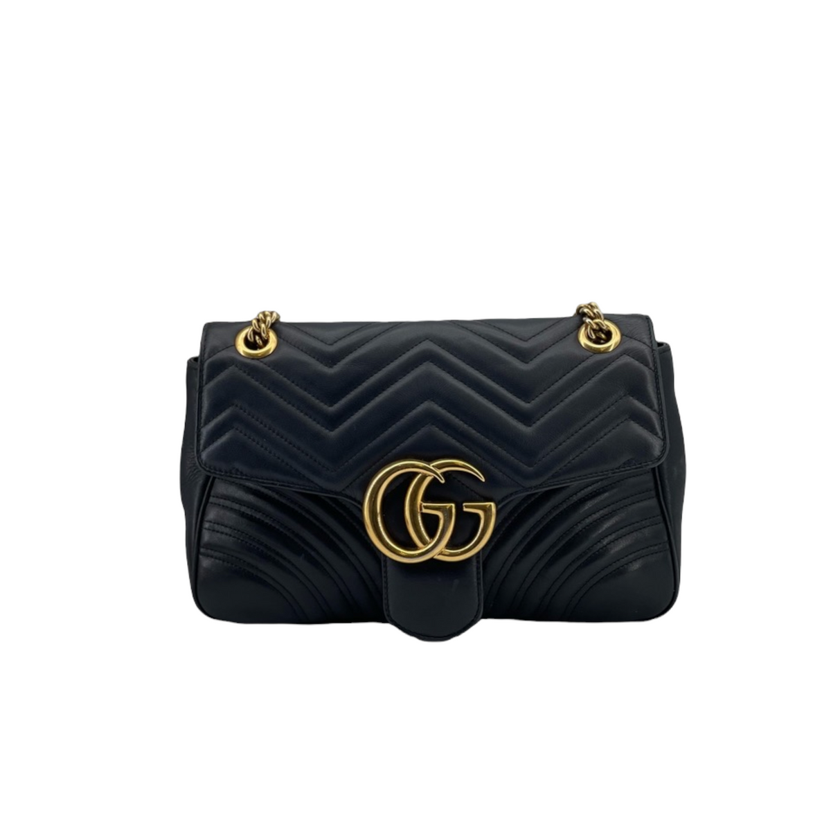 Gucci Medium GG Marmont Bag Calfskin Black GHW