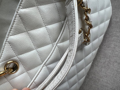 Chanel White Caviar Grand Shopper Tote (GST)