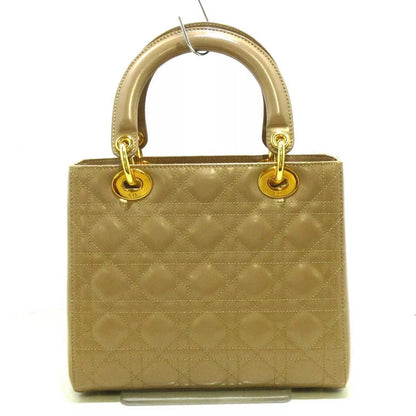 Lady Dior Medium Patent Beige GHW