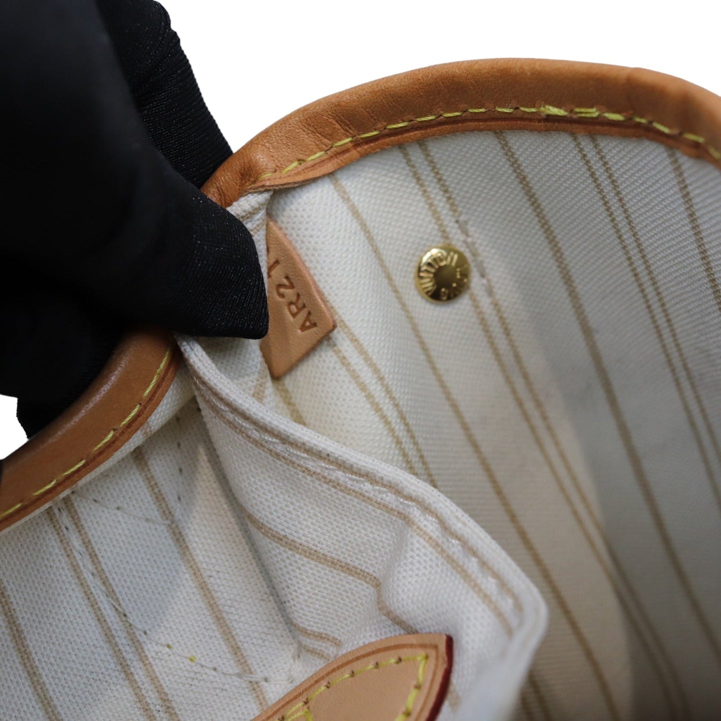 Louis-Vuitton Neverfull PM Damier Azure Canvas White GHW