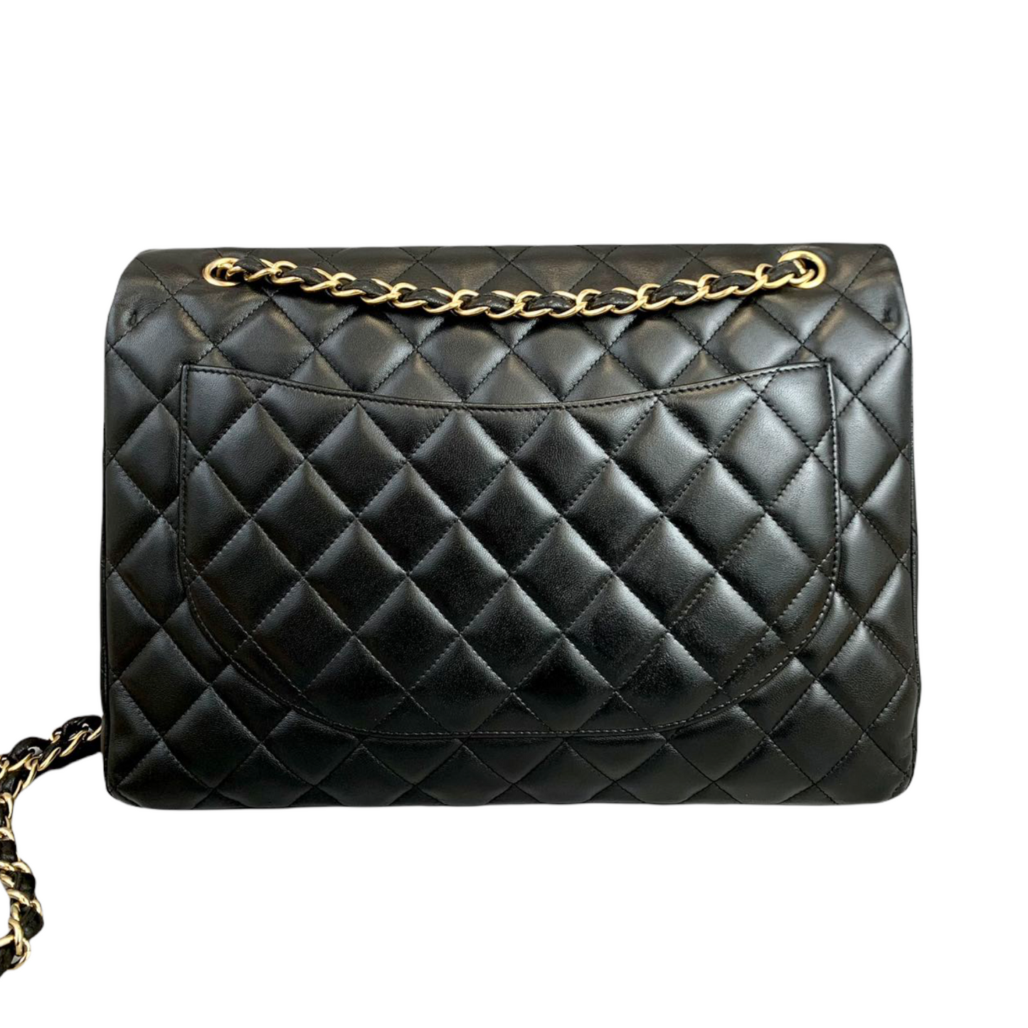 Classic Single Flap Maxi Lambskin Black GHW