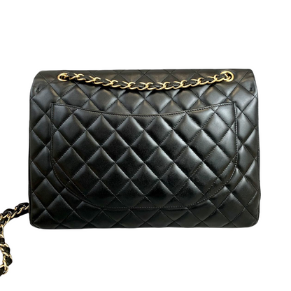 Classic Single Flap Maxi Lambskin Black GHW