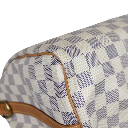 Louis-Vuitton Monogram Speedy Bandouliere 30 Damier Azure