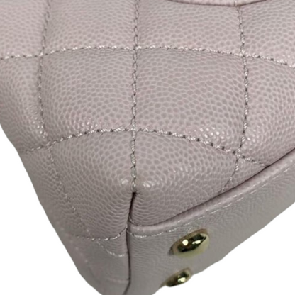 Small Coco Handle Caviar Pink GHW