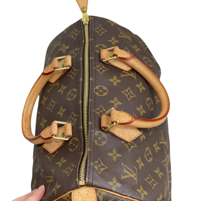 Louis-Vuitton Monogram Speedy 30 Brown