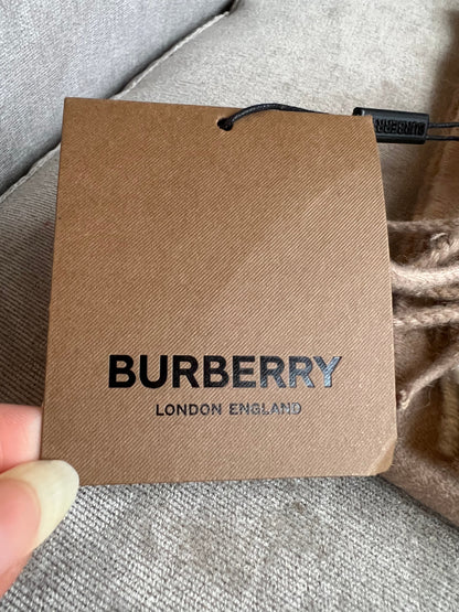 Burberry Classic Check Warm Taupe Cashmere Scarf (RRP £420)