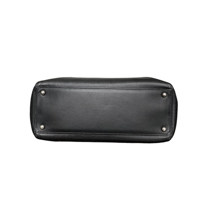 Executive Cerf Tote Grained Black SHW