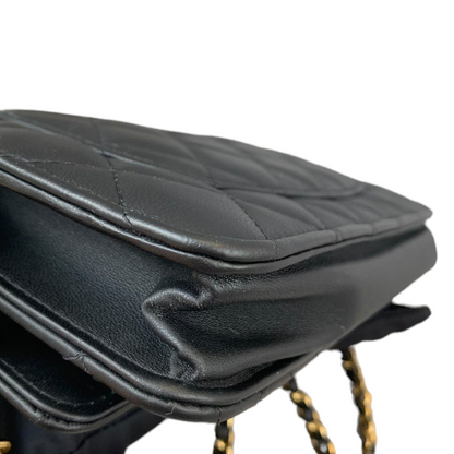 WOC Wallet on Chain Lambskin Black GHW