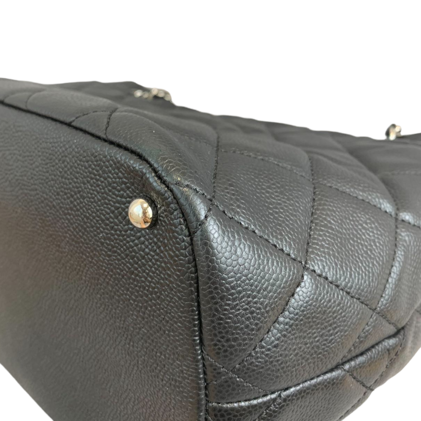 Timeless CC Soft Shopping Tote Caviar Black SHW