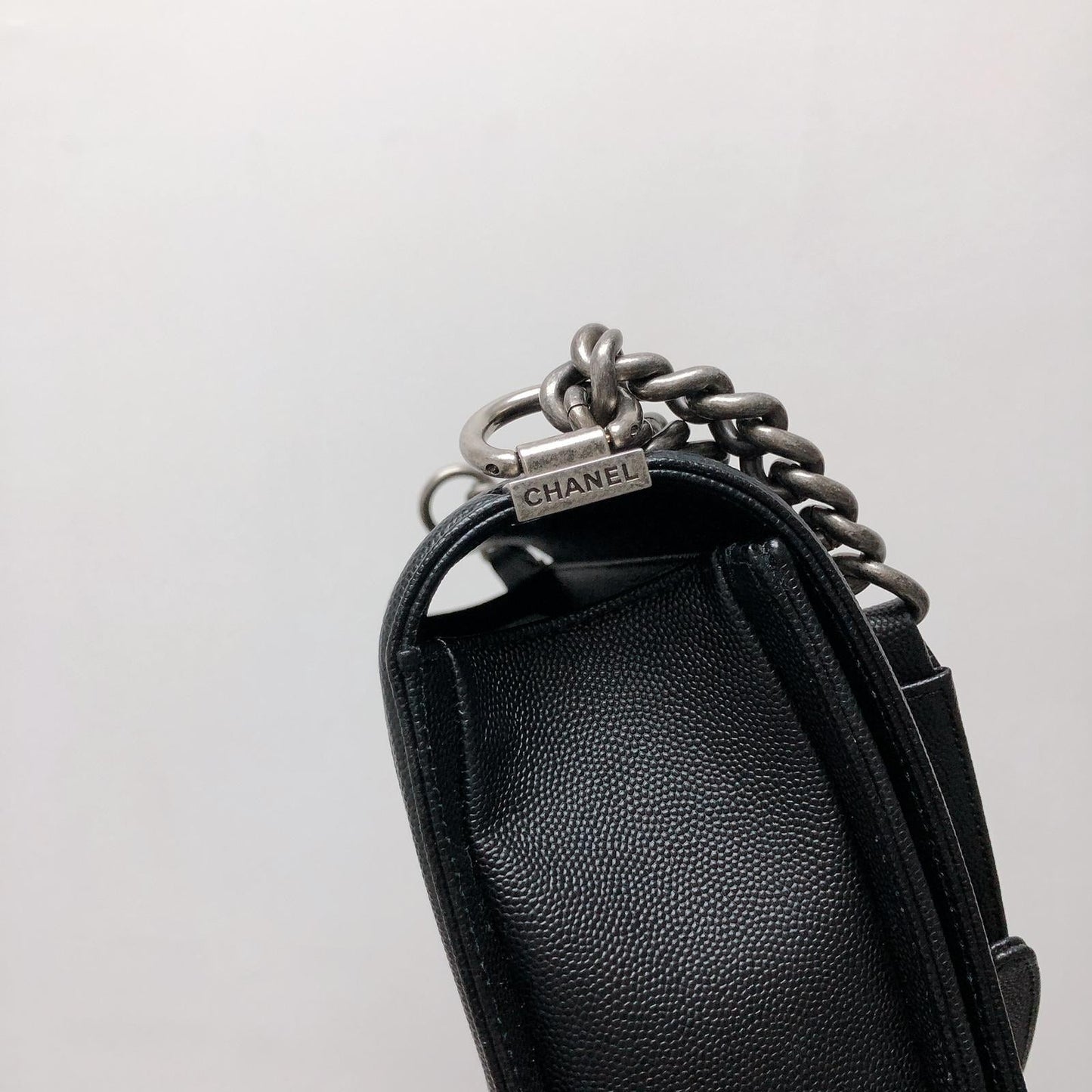 Boy New Medium Caviar Ruthenium Hardware Black