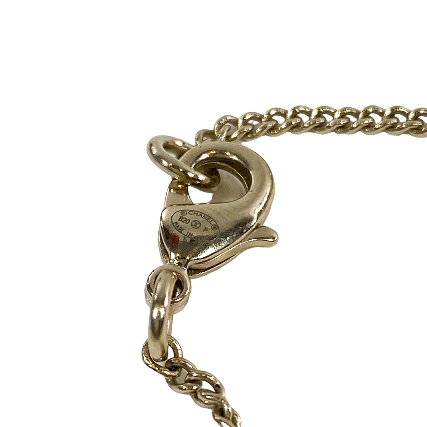Chanel Paris Gold CC Necklace with Stones