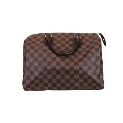 Louis-Vuitton Damier Ebene Speedy 30 Brown GHW