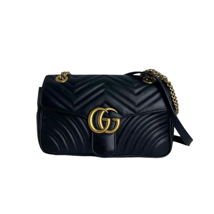 Gucci GG Marmont Small Matelassé Black GHW