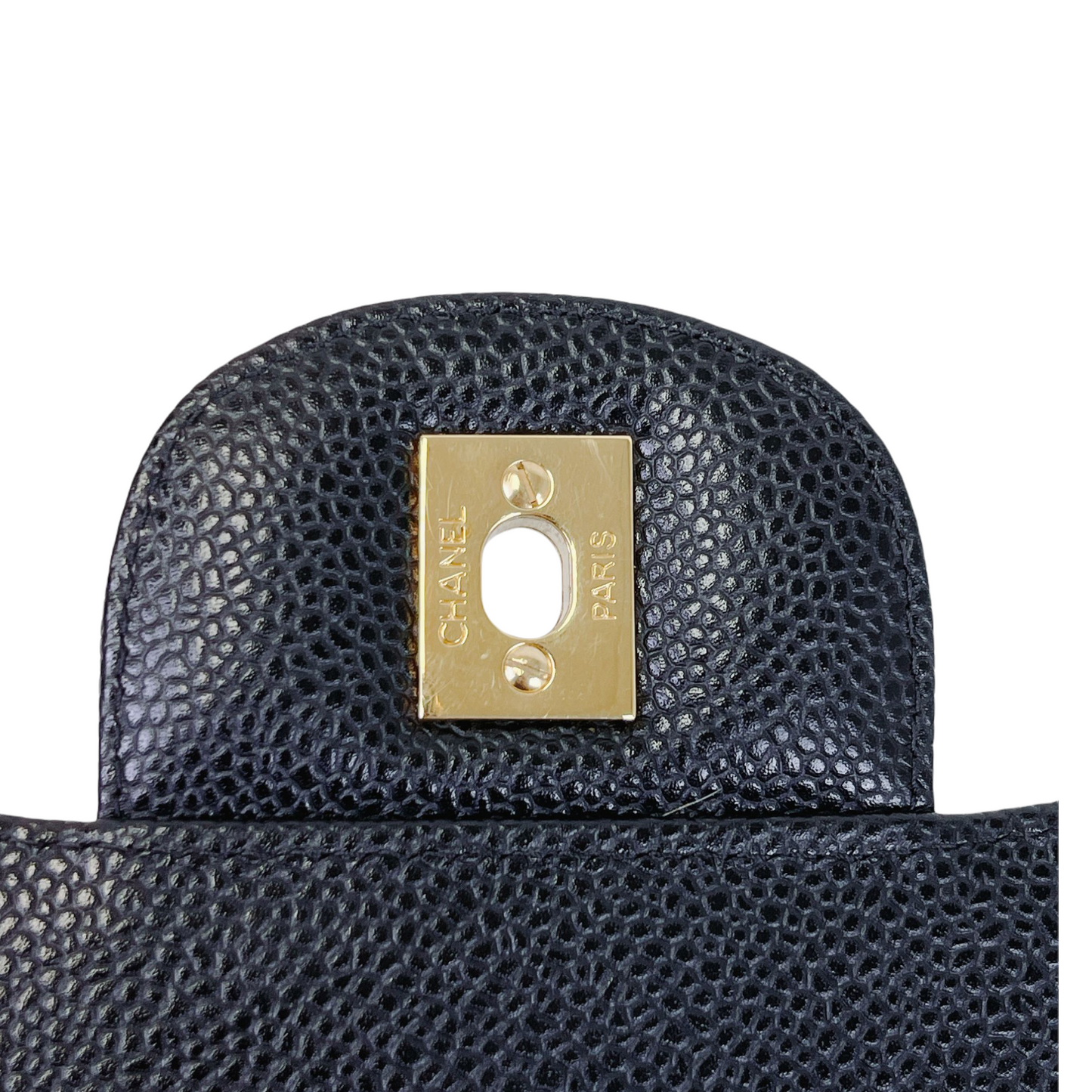 Classic Single Flap Maxi Caviar Black GHW
