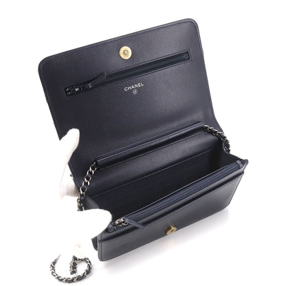 Chanel Navy Wallet On Chain Gabrielle