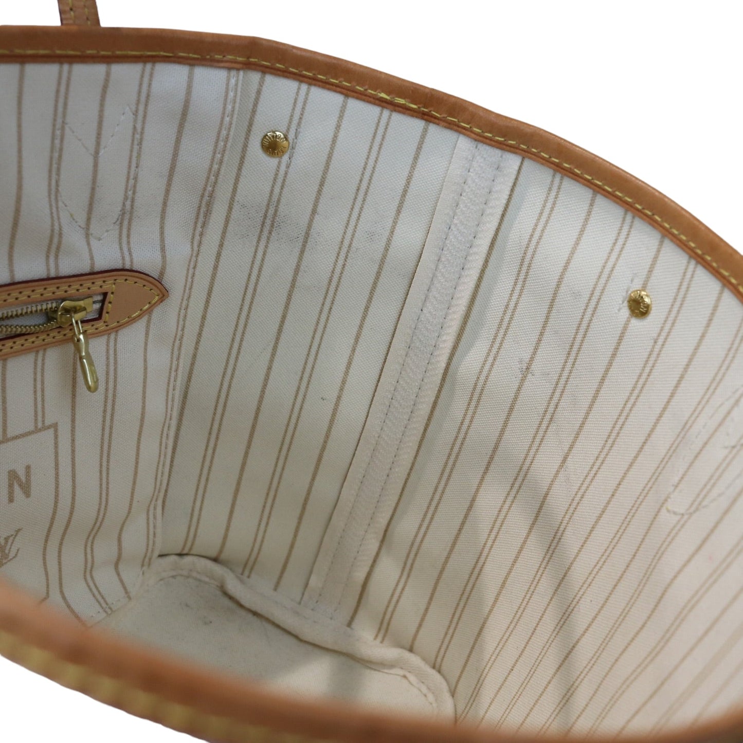 Louis-Vuitton Neverfull PM Damier Azure Canvas White GHW