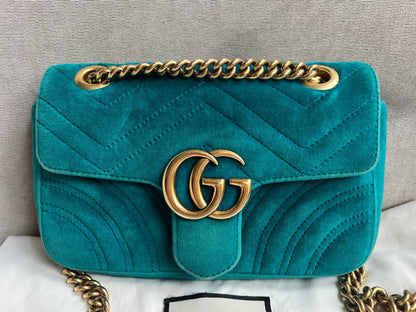 Gucci GG Mini Velvet Marmont Mini Shoulder Bag