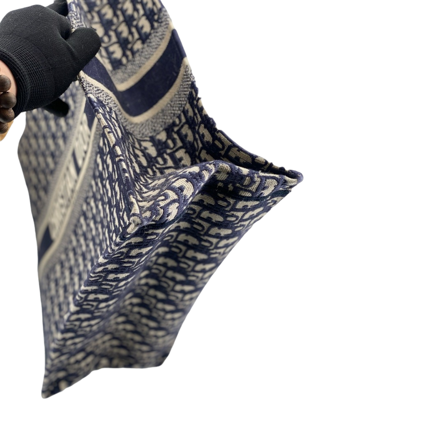 Oblique Book Tote Large Canvas Blue