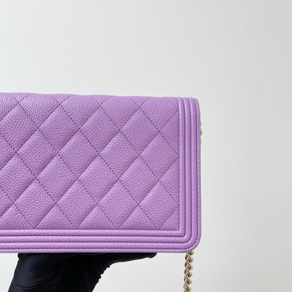 Boy Wallet on Chain Caviar Lilac LGHW