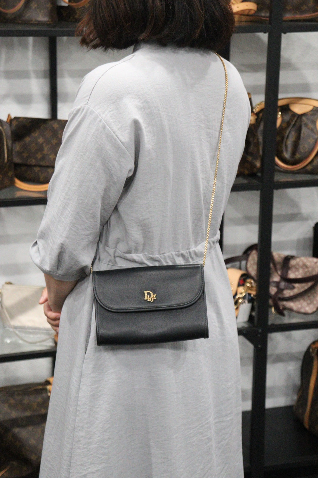 Rank A ｜ Dior Vintage Calf Leather Shoulder Bag ｜V23071409