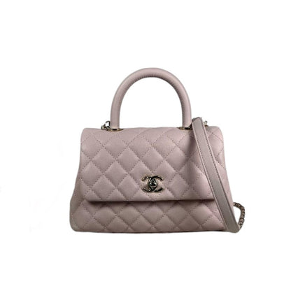 Small Coco Handle Caviar Pink GHW