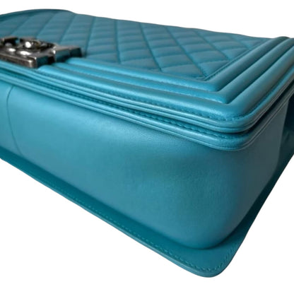 New Medium Boy Leather Blue RHW
