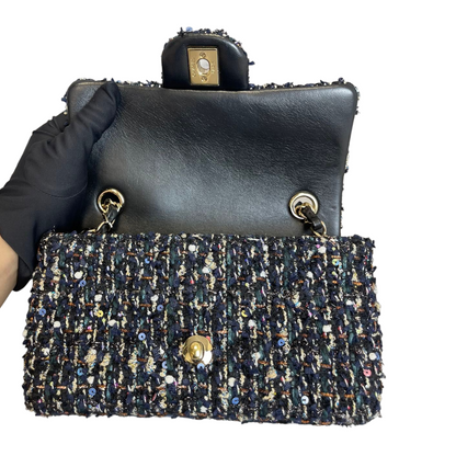 Mini Rectangular Flap Tweed Multicolour GHW