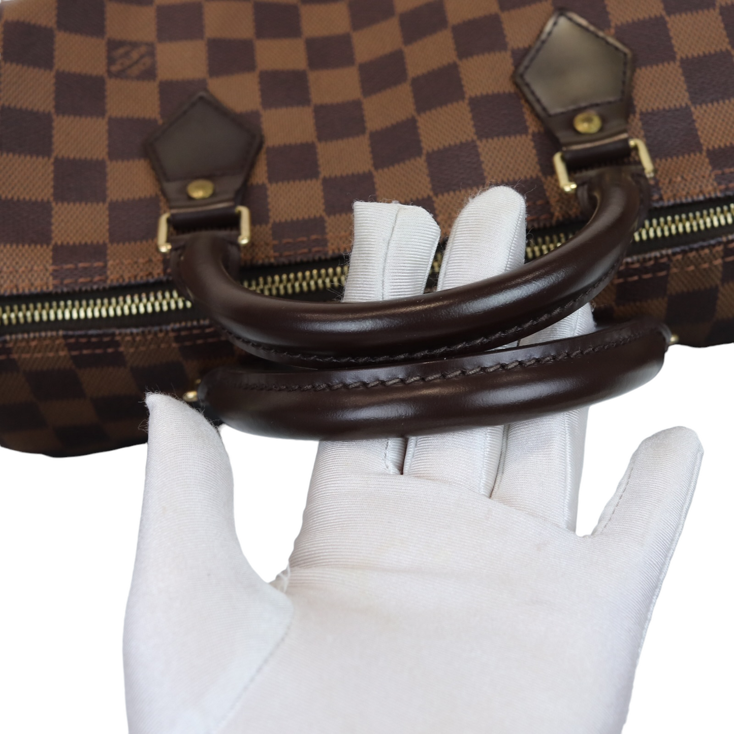 Louis-Vuitton Damier Ebene Speedy 30 Brown GHW