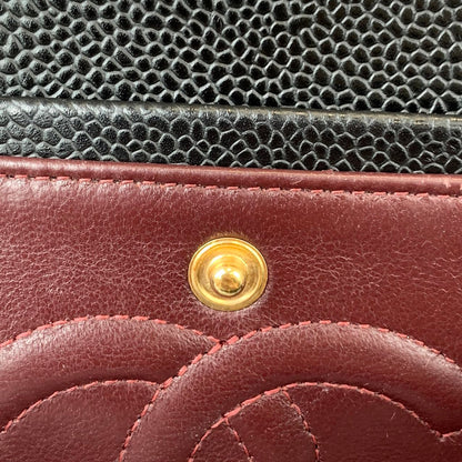 Medium Classic Flap Caviar Black GHW