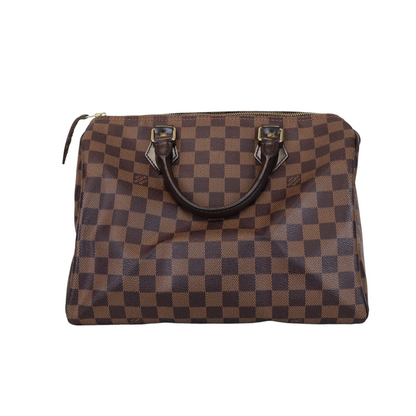 Louis-Vuitton Damier Ebene Speedy 30 Brown GHW