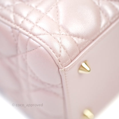 Christian Dior Medium Lady Dior Pink Lambskin Gold Hardware