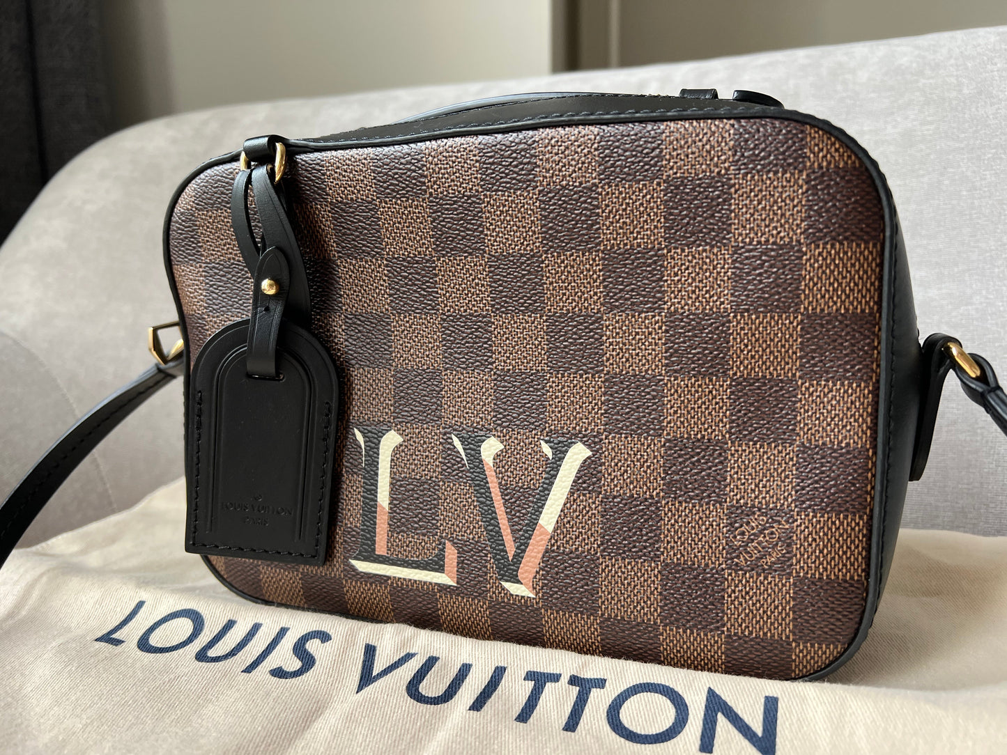 Louis Vuitton Santa Monica Damier Ebene and Black