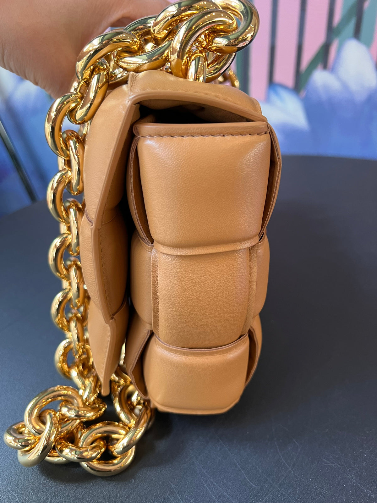 Bottega Veneta Chain Cassete Caramel