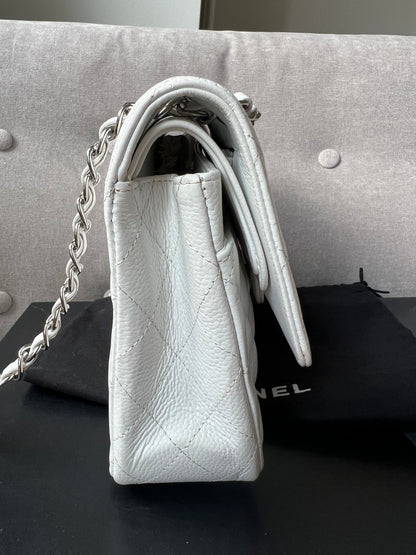 Chanel Medium Classic Flap in White Caviar (RRP £8,530)
