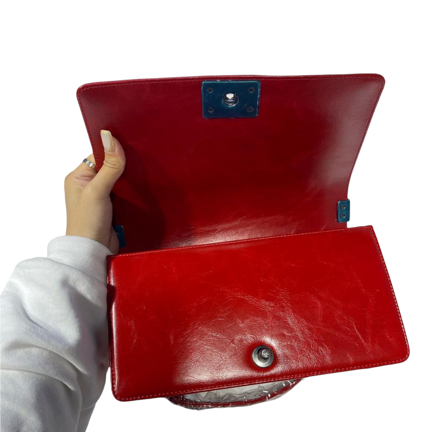 Boy Bag Old Medium Aged Calfskin Red RHW