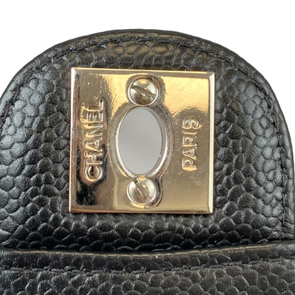 Vintage Mini Square Caviar Black SHW