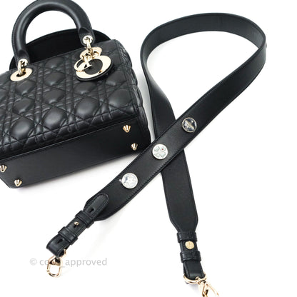 Christian Dior Lambskin My ABCDior Lady Dior Black Gold Hardware