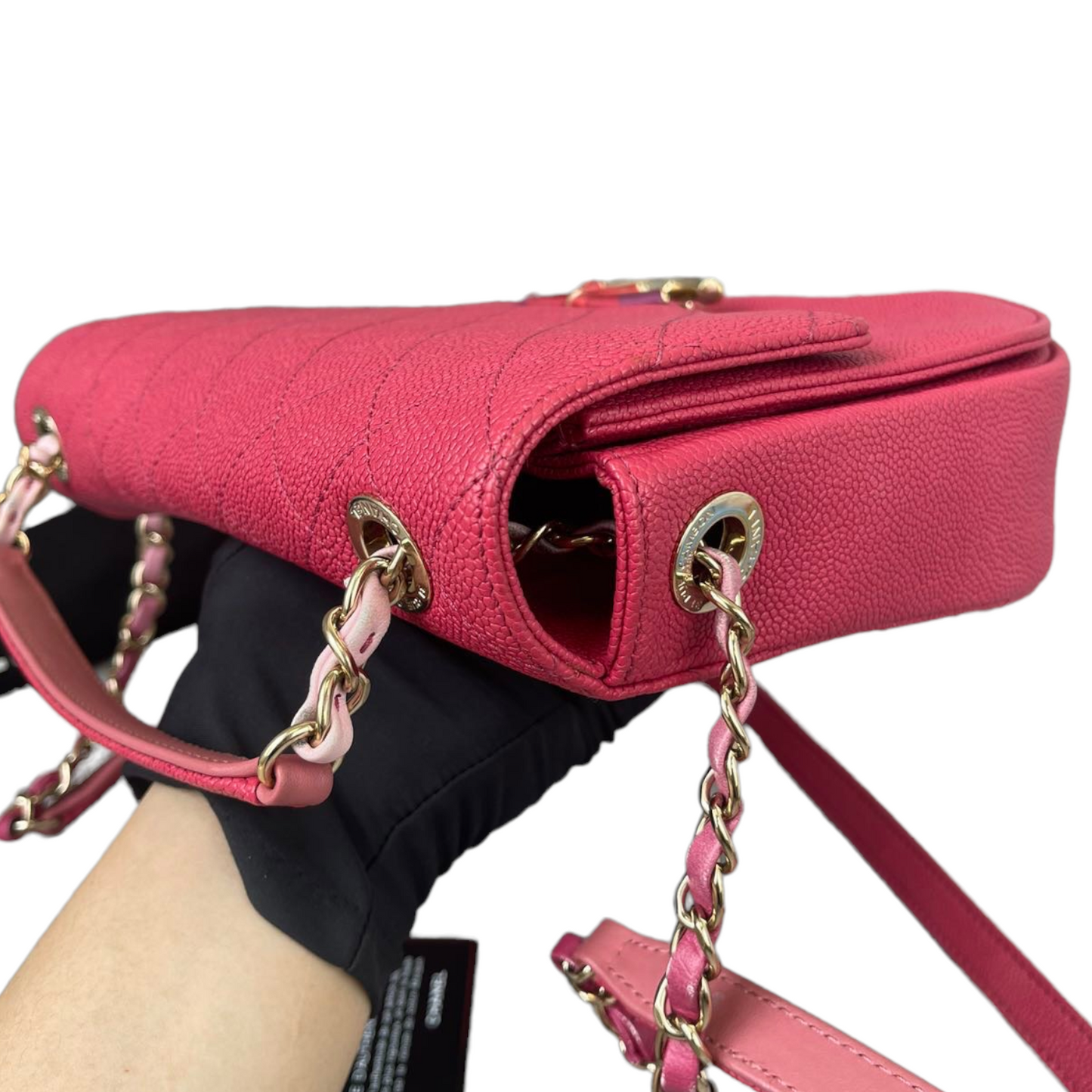 Coco Cuba CC Flap Caviar Red GHW