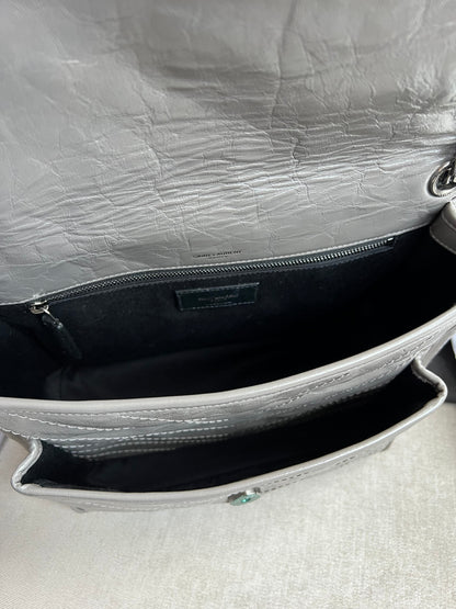 Yves Saint Laurent (YSL) Grey Medium Niki Chain Bag