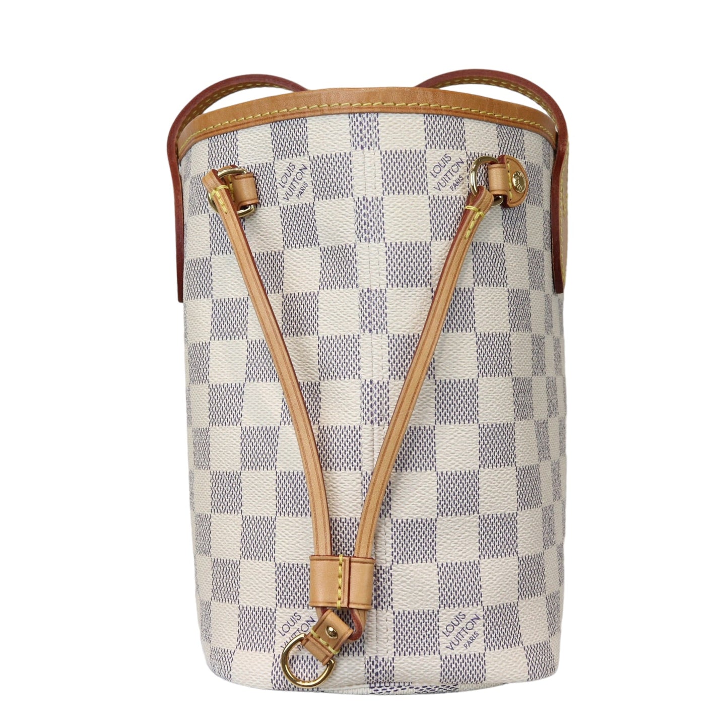 Louis-Vuitton Neverfull PM Damier Azure Canvas White GHW