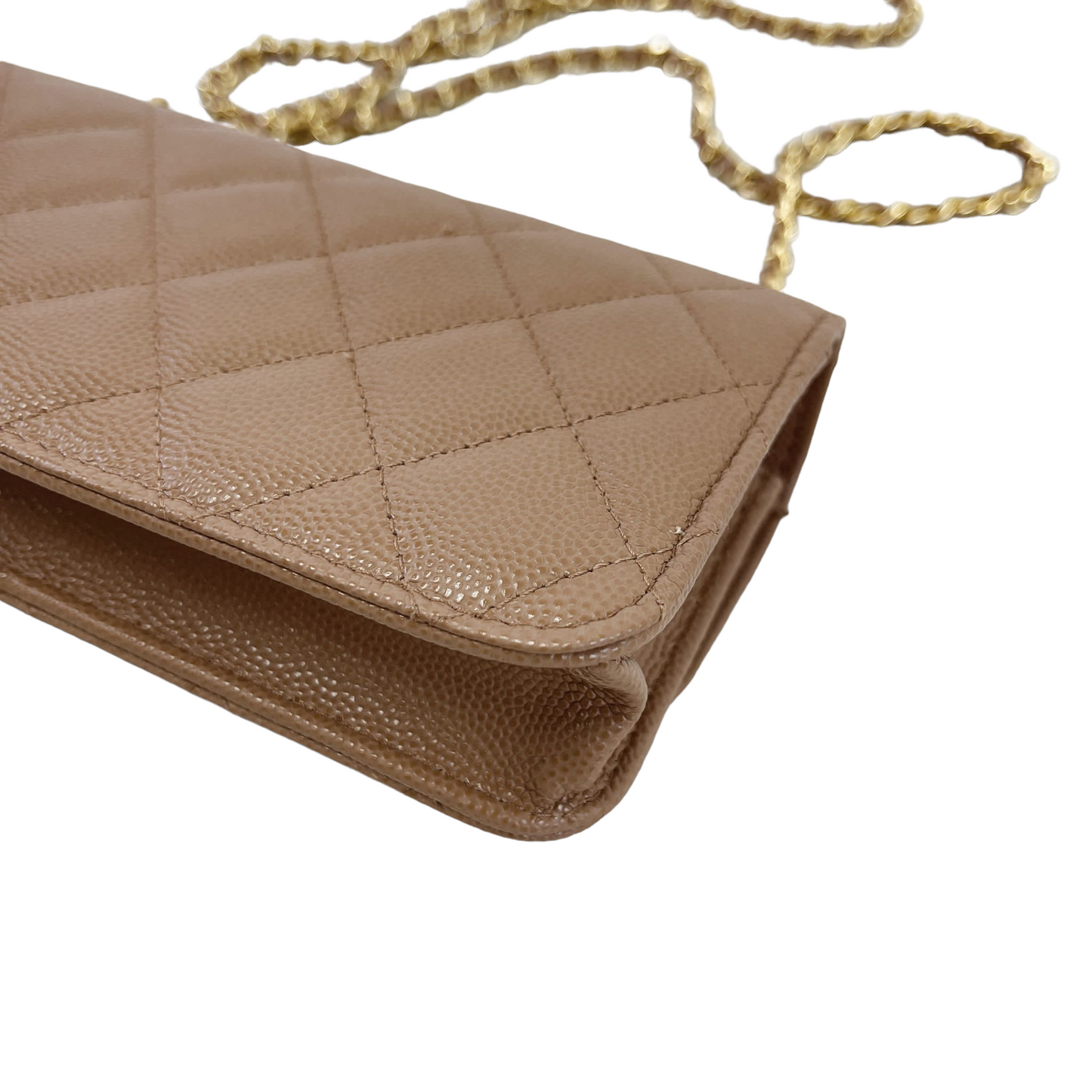 WOC 22K Quilted Caviar Dark Beige GHW