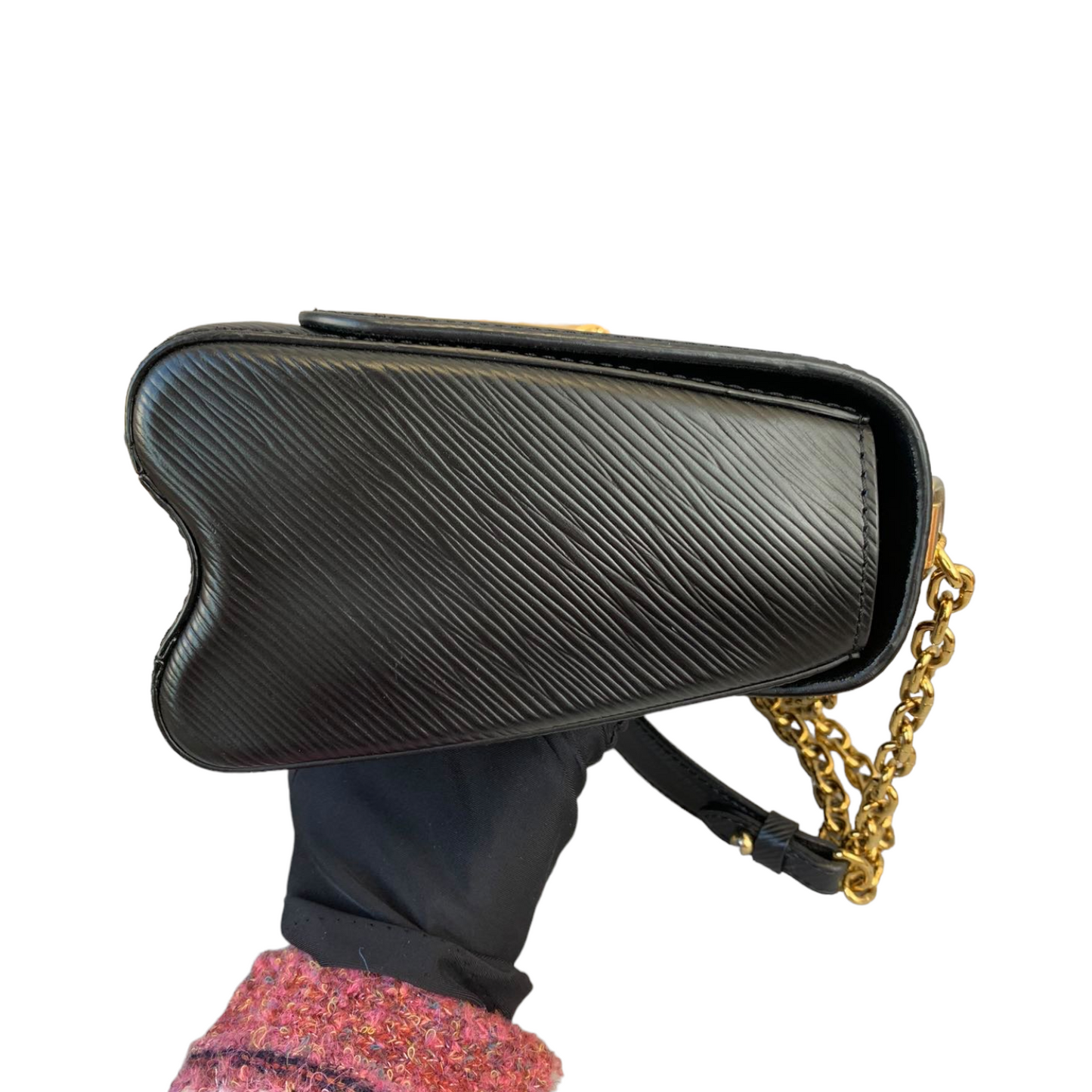 Louis-Vuitton Twist Lock Epi Leather MM Black GHW