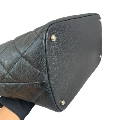 Timeless CC Soft Shopping Tote Caviar Black SHW
