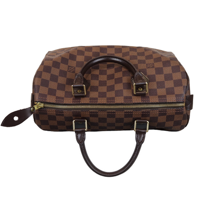 Louis-Vuitton Damier Ebene Speedy 30 Brown GHW