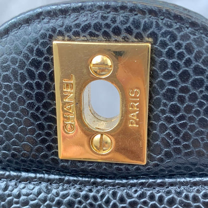 Medium Classic Flap Caviar Black GHW