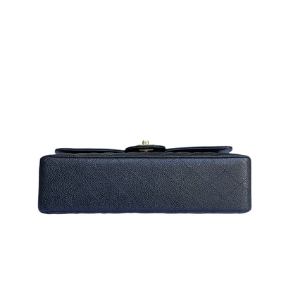 Medium Classic Flap Caviar Black GHW